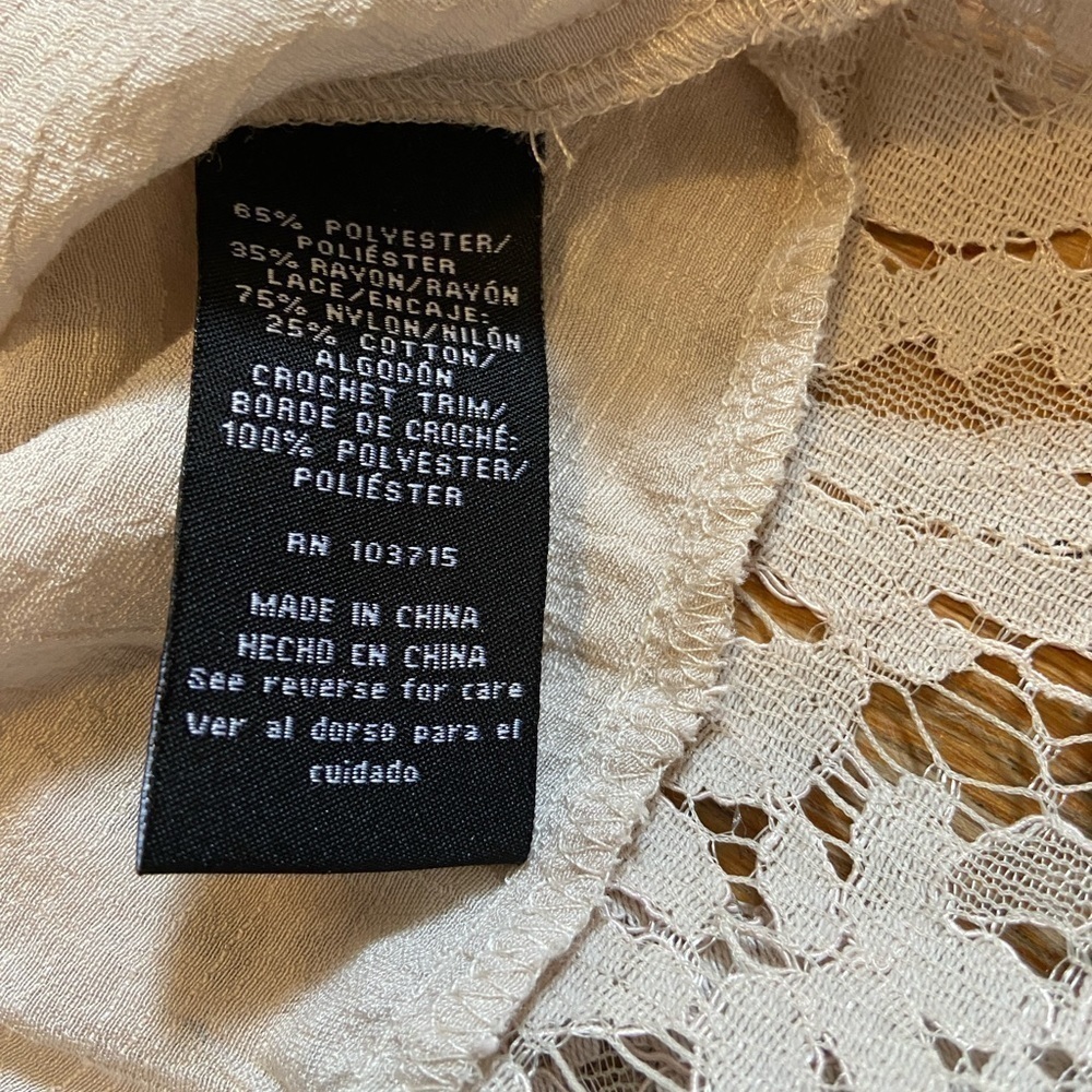 Zac & Rachel Cream Lace Blouse - Picture 8 of 8